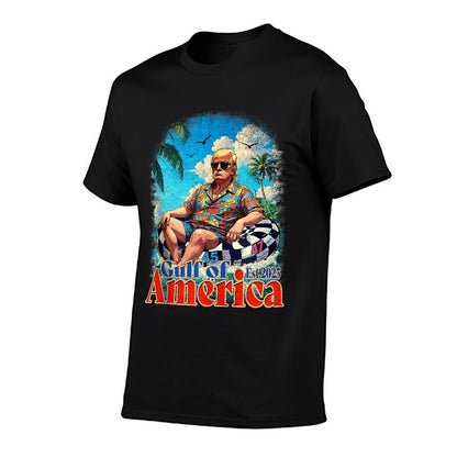 Funny Trump Gulf Of Us America 2025 Vintage Trump Summer-ready Fabric T-Shirt