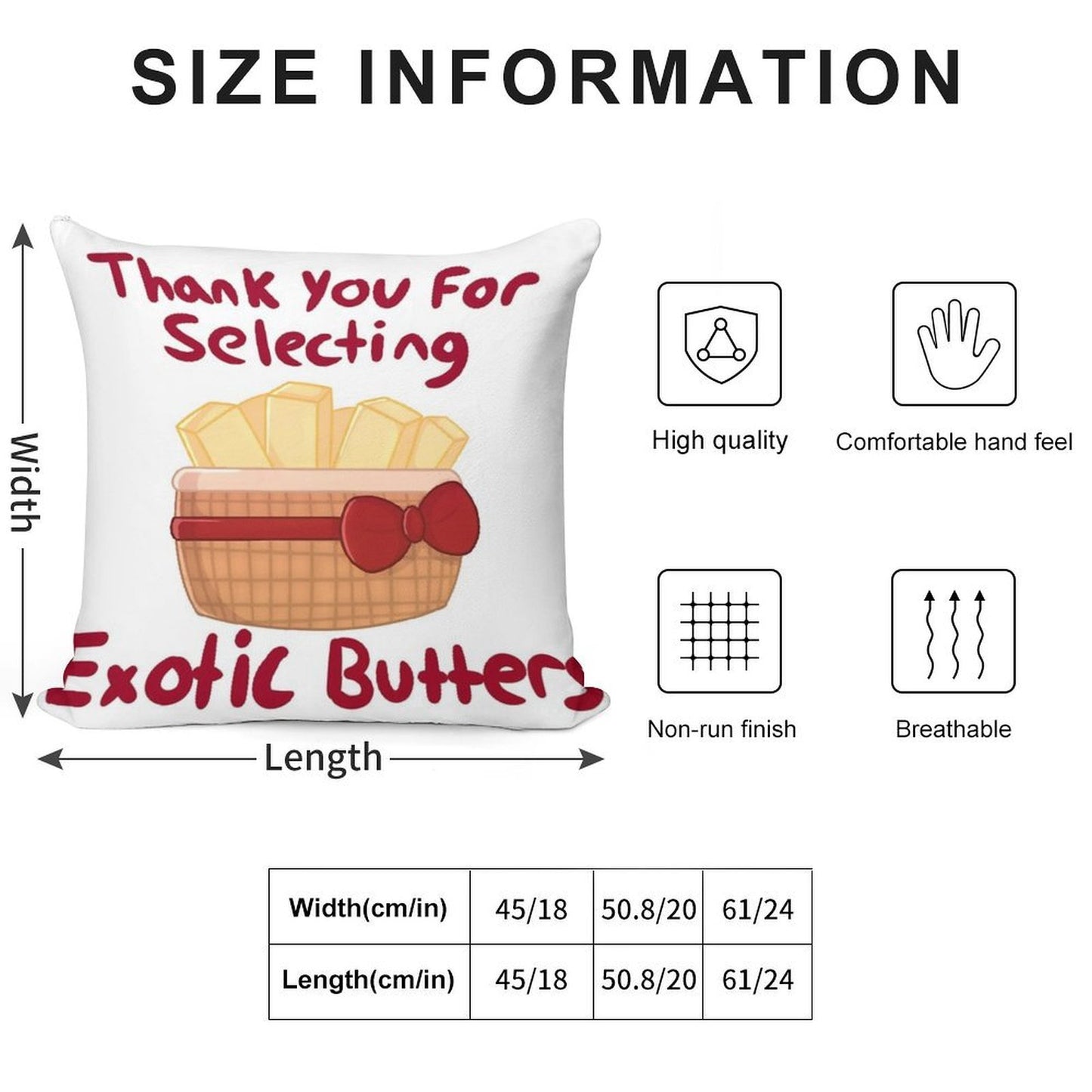 Exotic Butters Soft Washable Throw Pillow