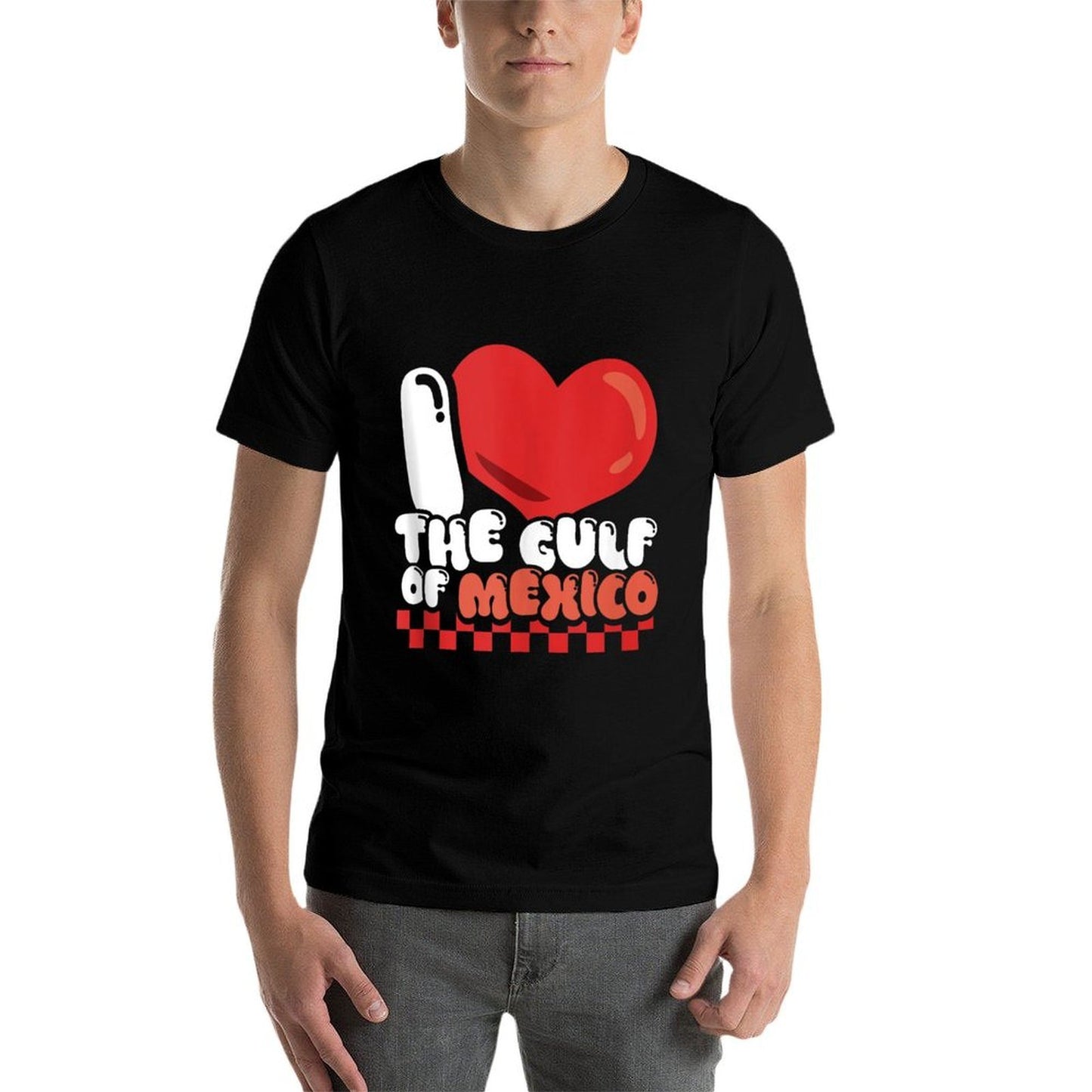 I Heart I Love The Gulf of Mexico USA America Meme Funny  High-quality Stitching T-Shirt