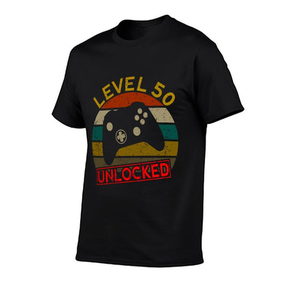 Fiftieth 50th Birthday Level 50 Unlocked Gift T  Durable T-Shirt