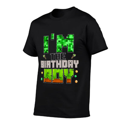 I&#39;m The Birthday Boy Party Video Gamer Pixel Number  Eco-friendly Material T-Shirt