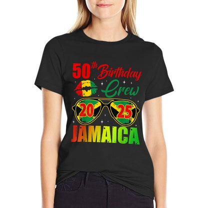 50th Birthday Crew Jamaica Party 2025 Birthday Trip  Quick-drying T-Shirt