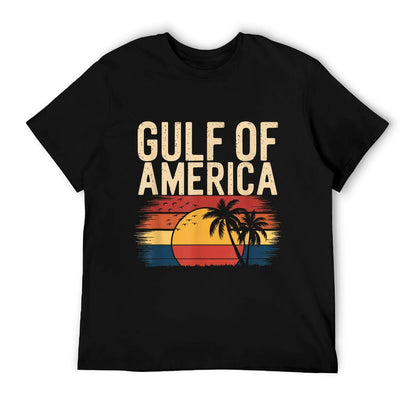 Gulf Of USA America Gift Men Women Flag Beach Trendy Pattern T-Shirt