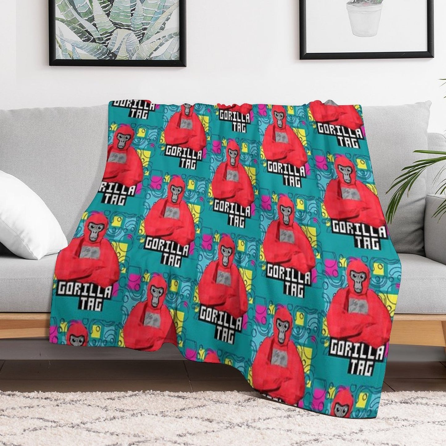 Gorilla Tag Cools Red 4 Compact Throw Blanket
