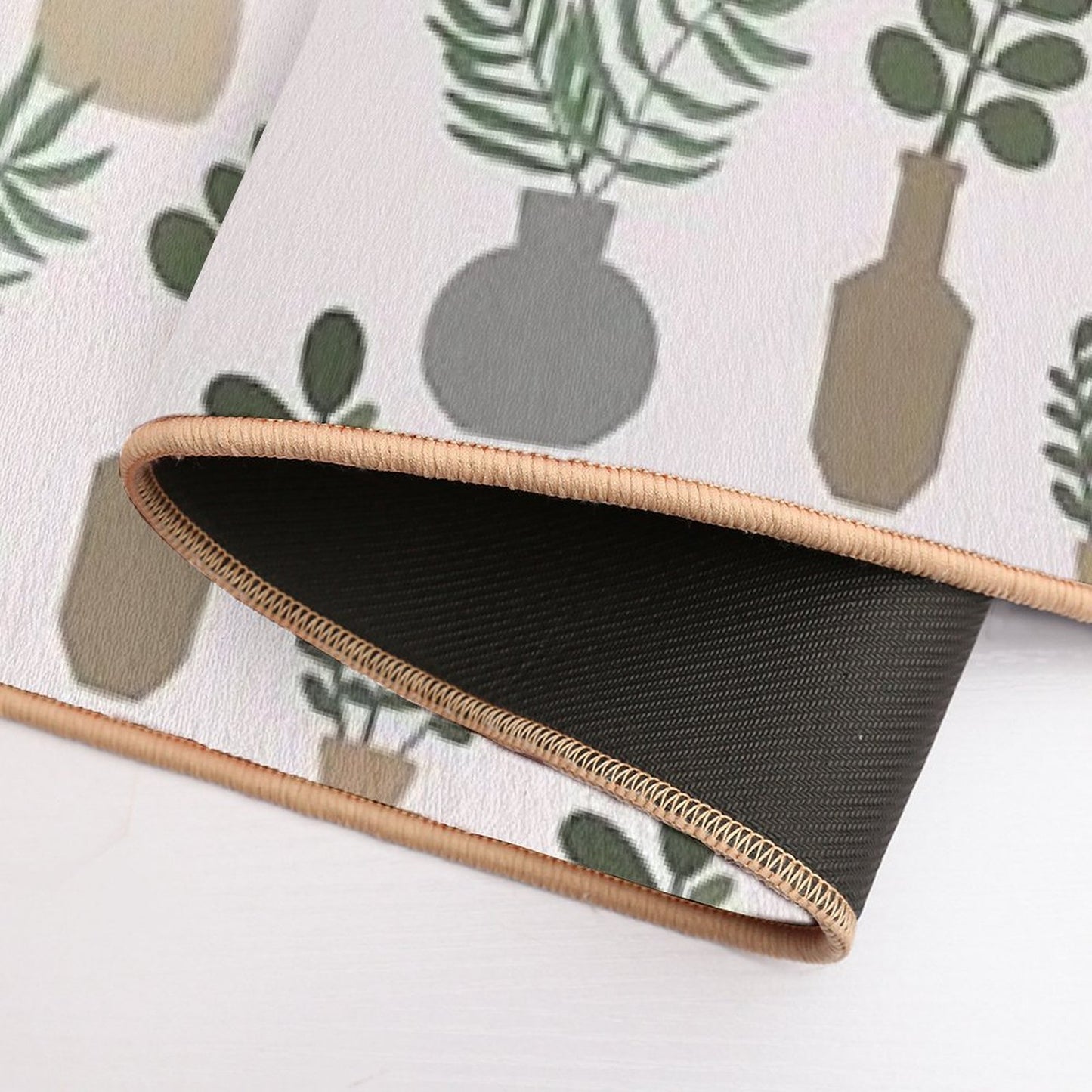 Pot Plants-tan-blush  Dirt-Trapping Bath Mat