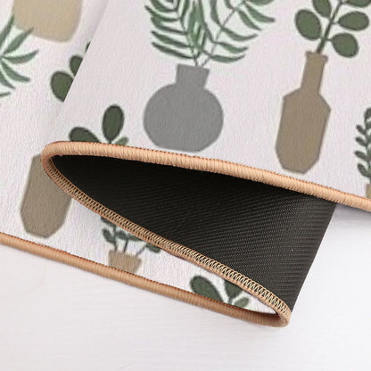Pot Plants-tan-blush  Dirt-Trapping Bath Mat