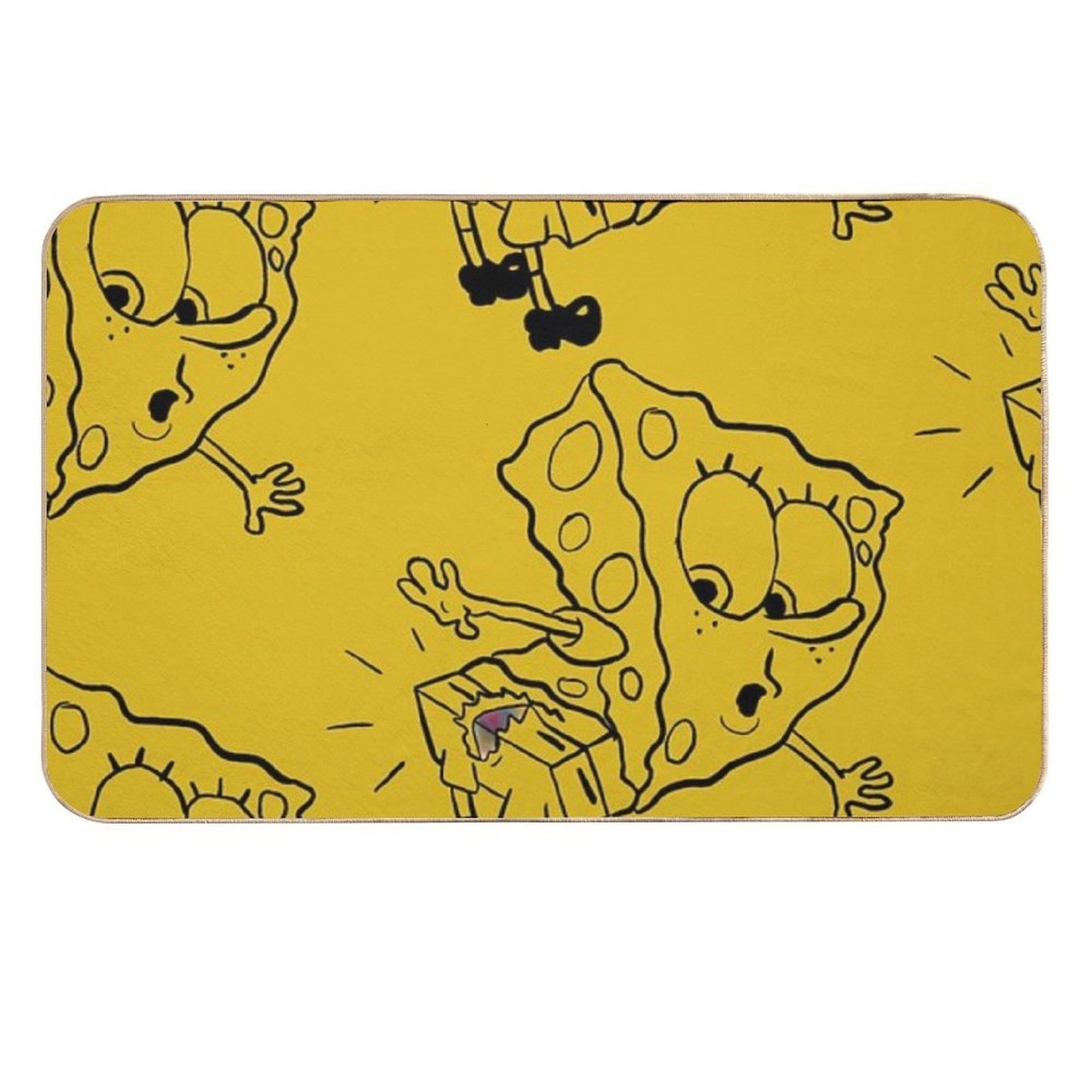Spongebob Ripped Pants  Spongebob Themed  @HeckinFarOut  Dirt-Trapping Bath Mat