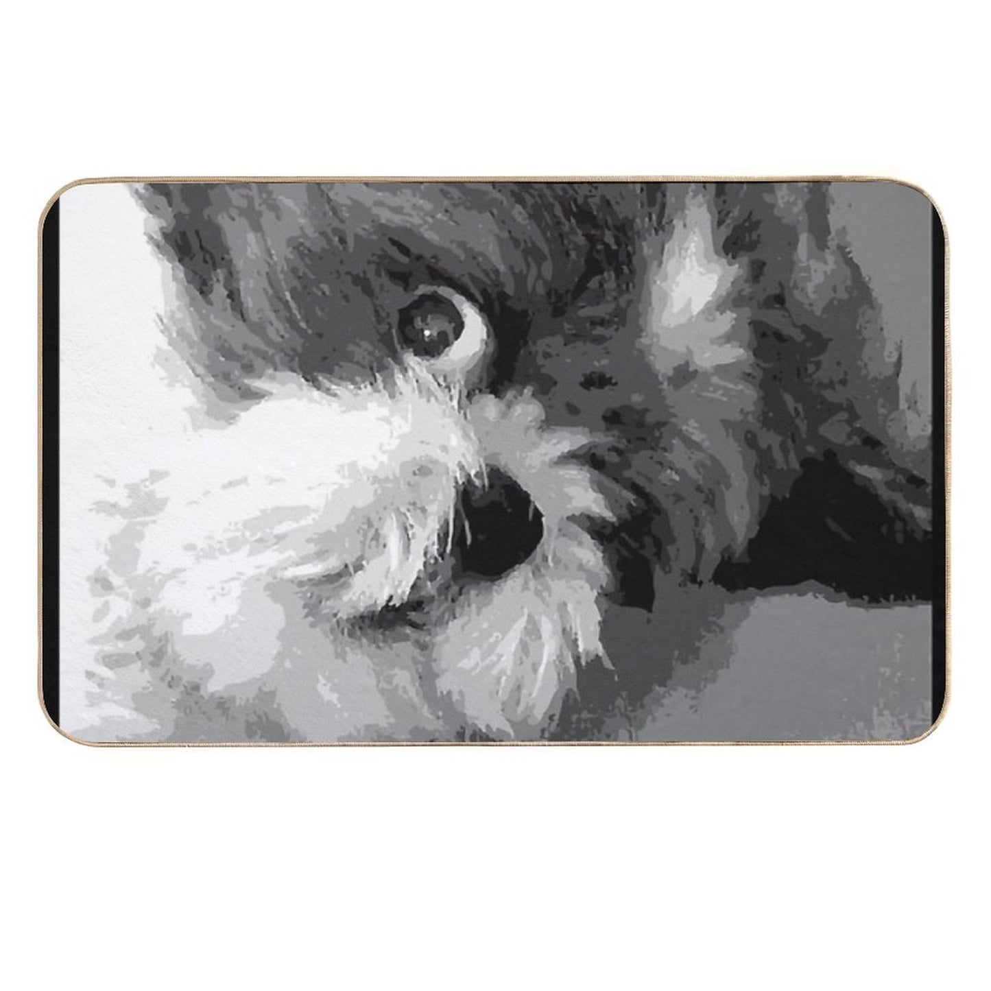Say What Cute Shih Tzu Dog Art  Anti-Trip Bath Mat