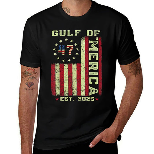 Gulf of 'Merica US Patriotic 2025 Stretchy T-Shirt