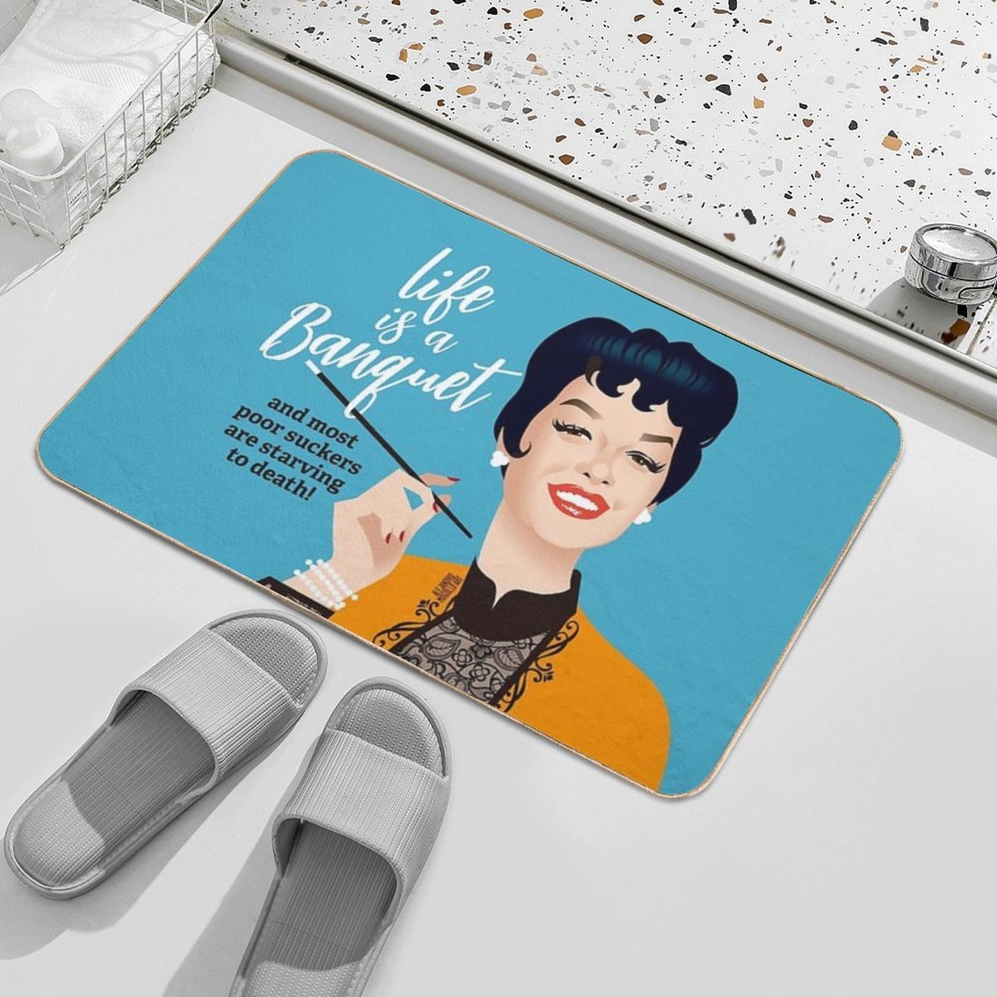 Banquet!  Rapid-Drying Bath Mat