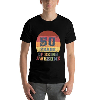 50th Birthday Women Mom Gift for 50 Year Old Dad Men Premium  Durable T-Shirt