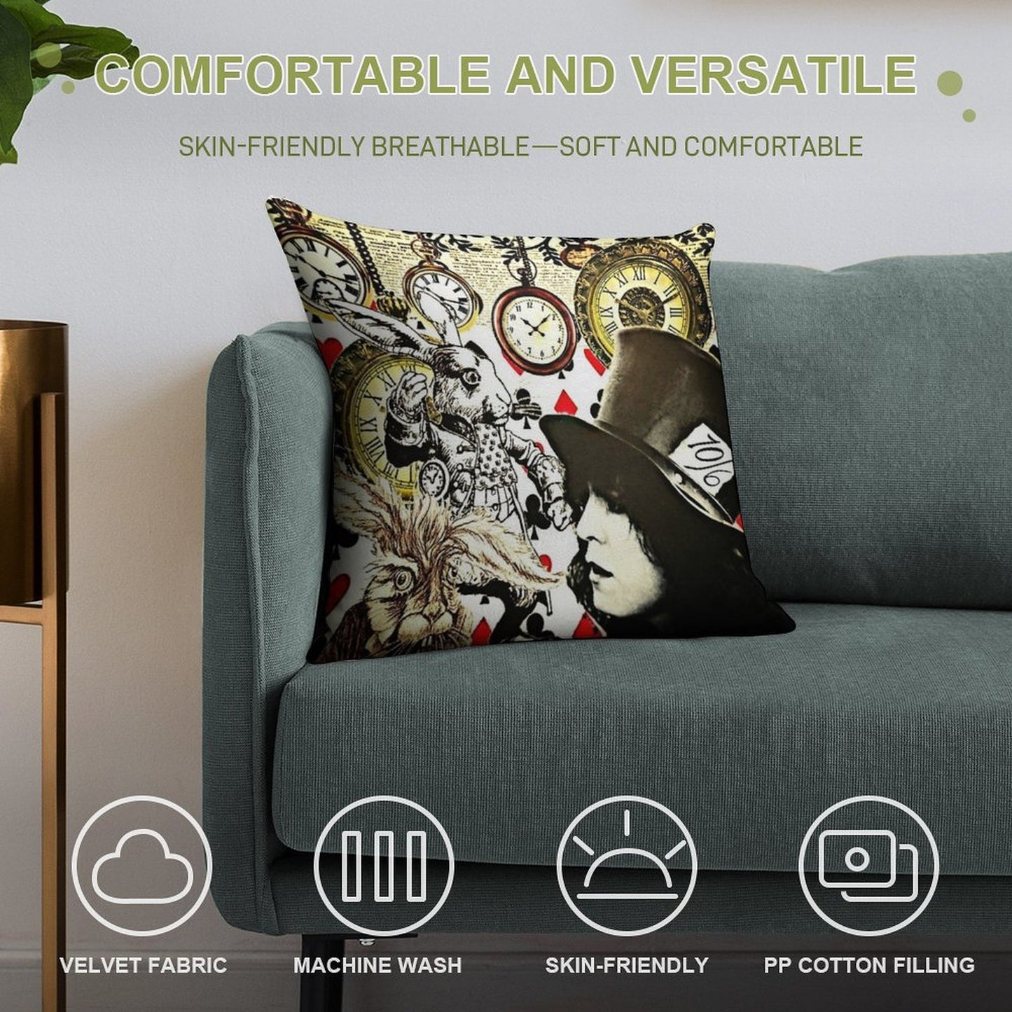 Marc Bolan Soft Luxury Feel Throw Pillow