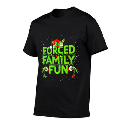 Funny Forced Family Fun Christmas Holiday Men Kids Boy  Durable T-Shirt