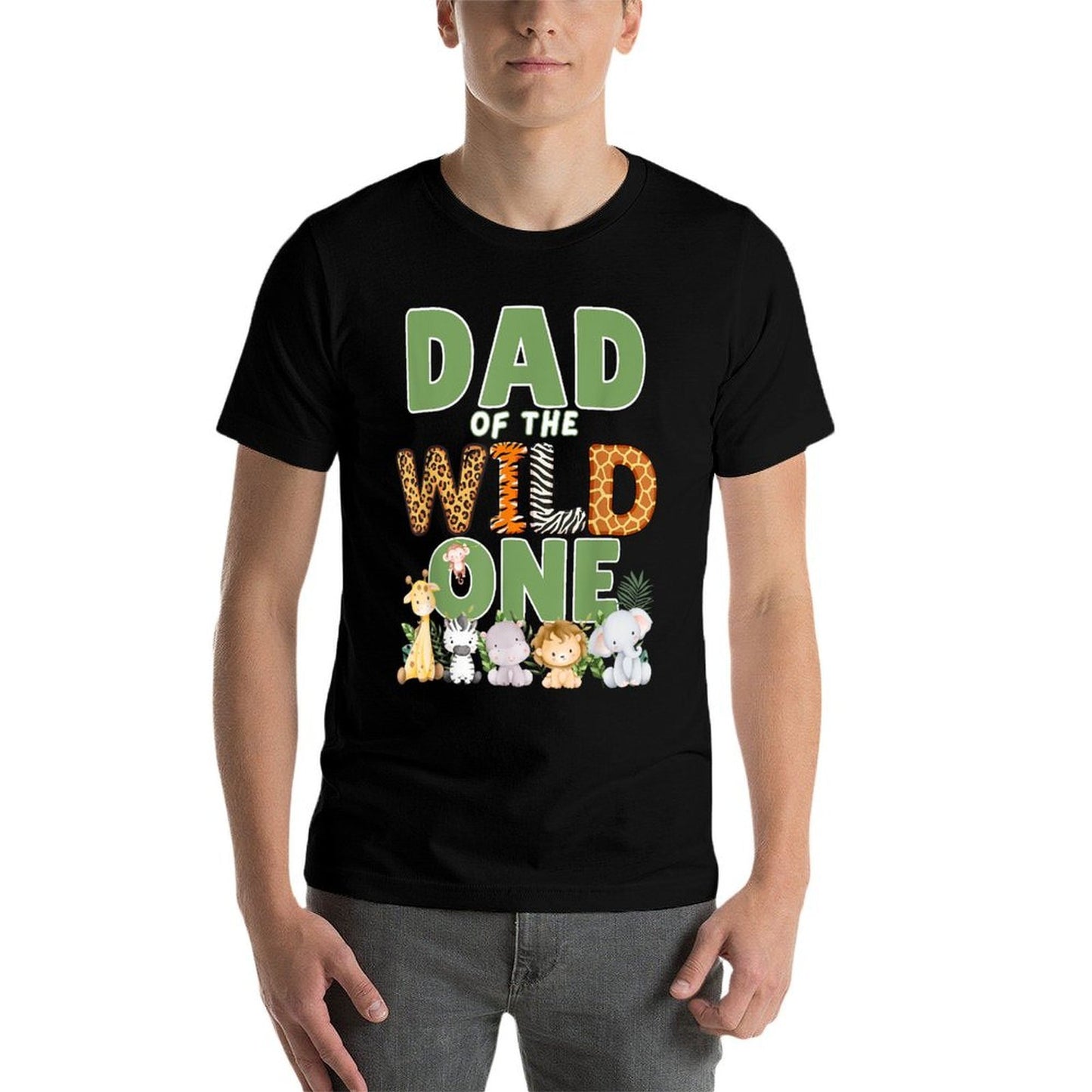 Dad Of The Wild One 1st Birthday Safari Family Matching  Eco-friendly Material T-Shirt
