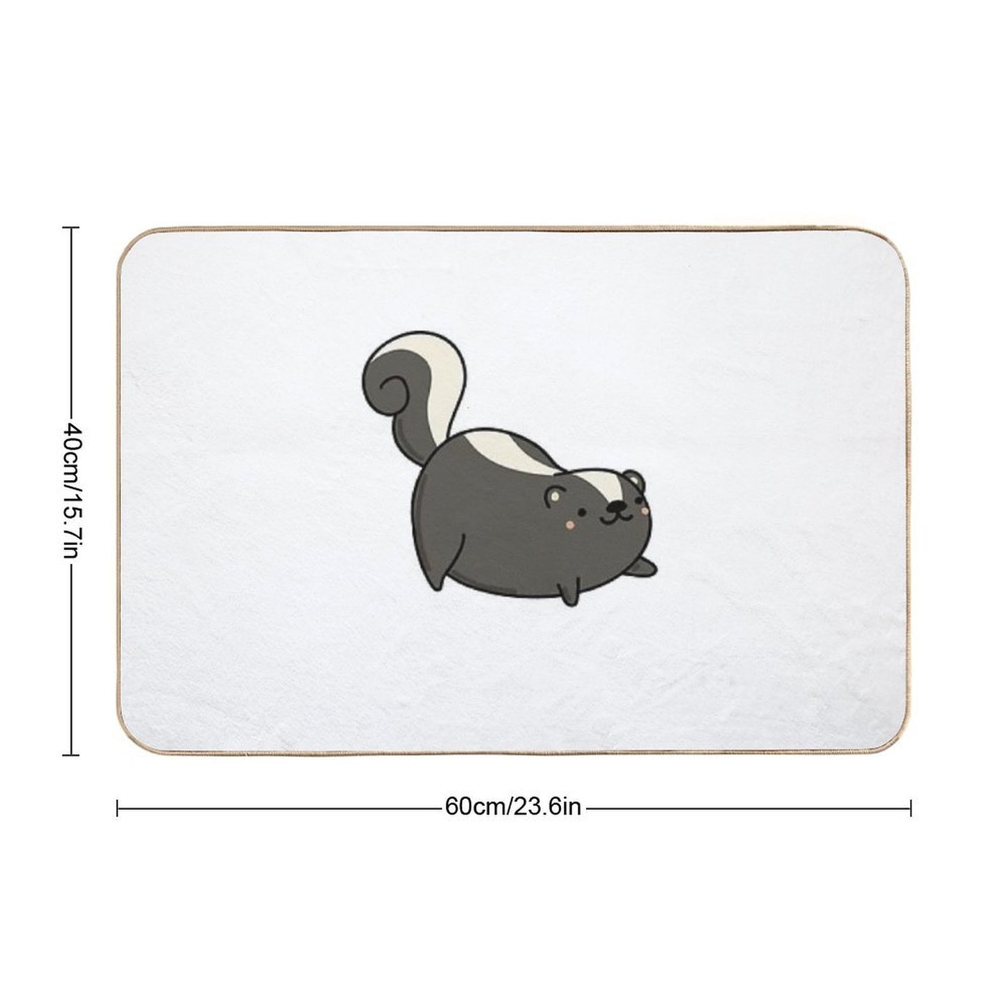 Kawaii Skunk  Odorless Bath Mat