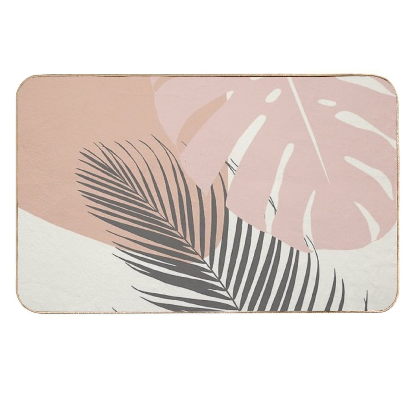 Minimal Monstera Palm Finesse #4 #tropical #decor #art Durable Bath Mat
