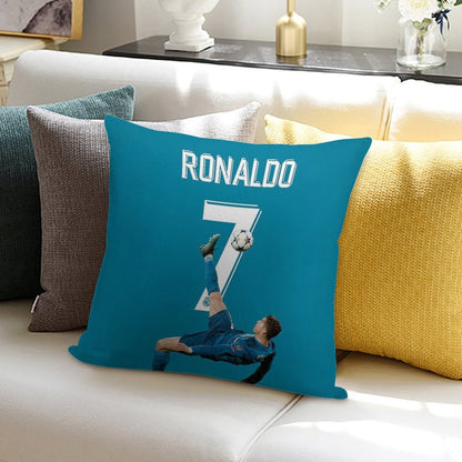 Ronaldo Overhead Kick Soft Gift Ready Throw Pillow