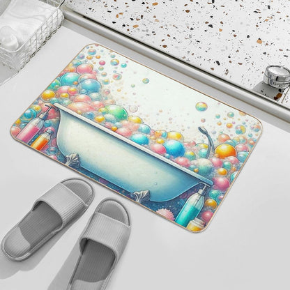 Soap Bubble Bath.  Versatile Bath Mat