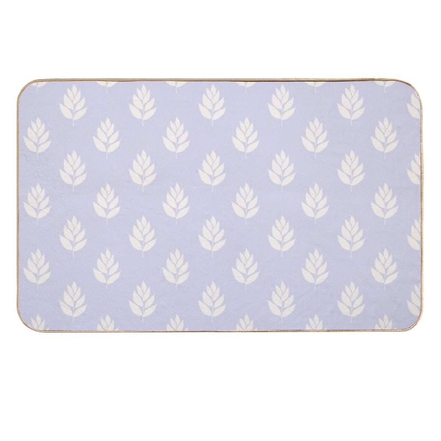 Lavender Breeze Leaf Silhouette  Easy Maintenance Bath Mat