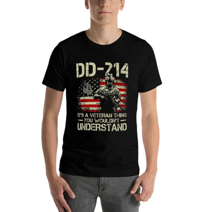 DD-214 It's A Veteran Thing You Wouldn't Understand DD-214  Heathered Texture T-Shirt