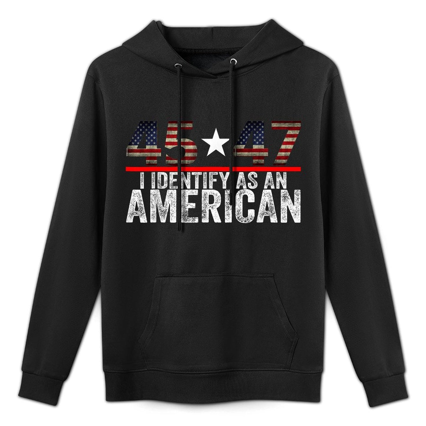 45 47 I Identify As An American, No Identity Politics Machine Washable Hoodie