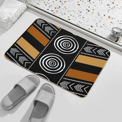 African Mud Cloth Artistry Art  Long-Lasting Bath Mat