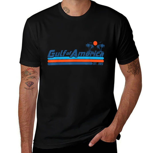 Gulf of USA America Est 2025 Retro Vintage Beach Mens Women Heathered Texture T-Shirt