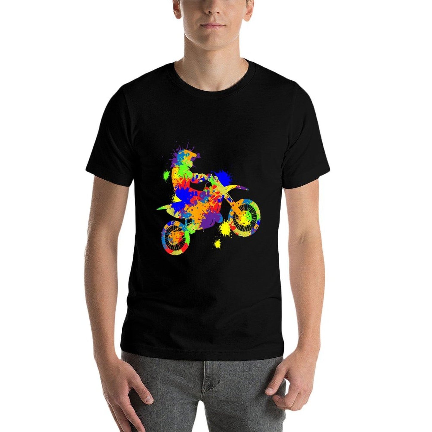 Dirt Bike Rider Motocross Enduro Dirt Biking Boys  Polyester Blend T-Shirt