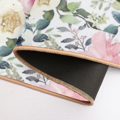 Romantic Watercolor Flowers  Multi-Purpose Bath Mat