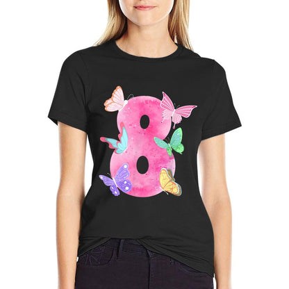 8th Butterfly Birthday Eight Year Old Butterflies Birthday  Affordable Price T-Shirt