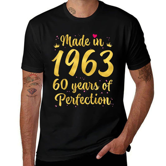 60 Birthday Decorations Women Female 60th BDay 1963 Birthday  Heathered Texture T-Shirt
