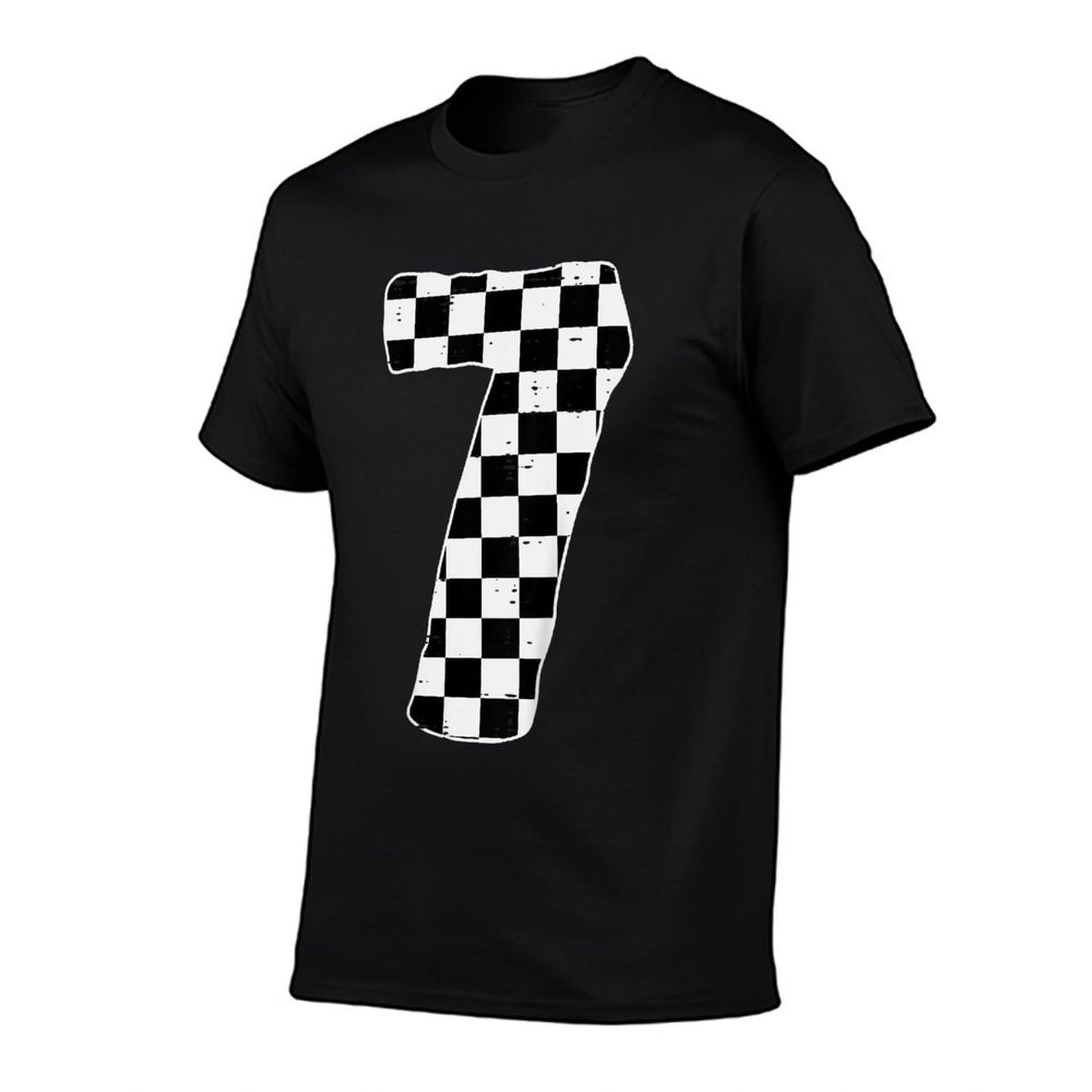 Kids 7th Birthday 7 Racing Seven Year Old Bday Boys Girls  Trendy Pattern T-Shirt