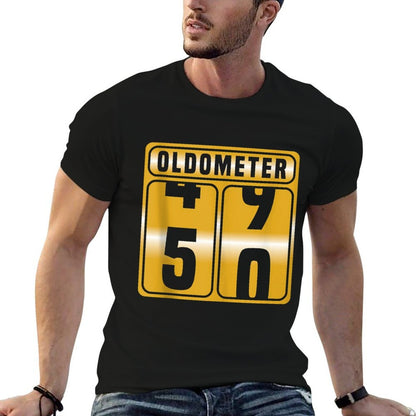 50th Birthday Funny Gift Men Women Apparel Item  Ribbed Collar T-Shirt