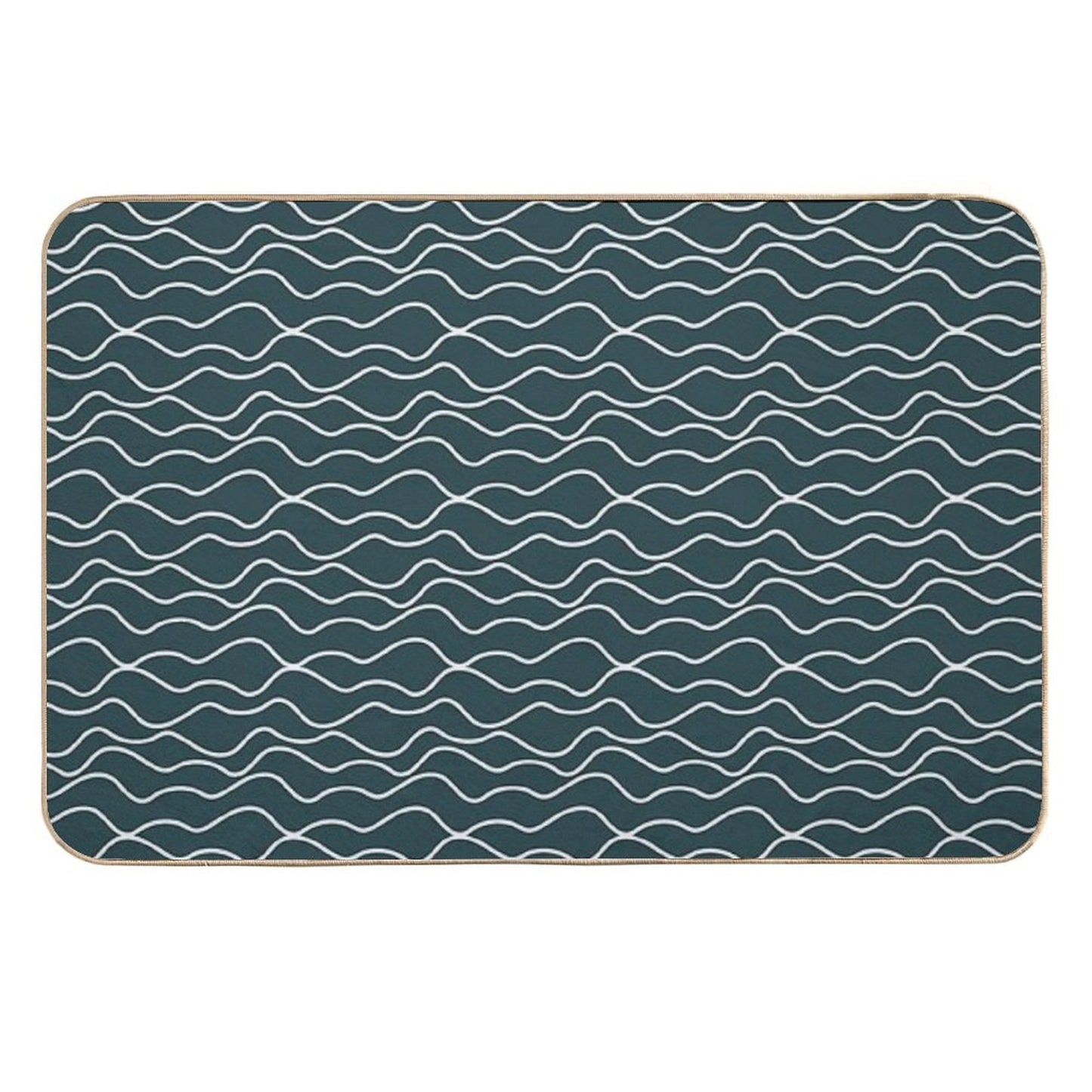 Mountains in Dark Blue  Slip-Resistant Bath Mat
