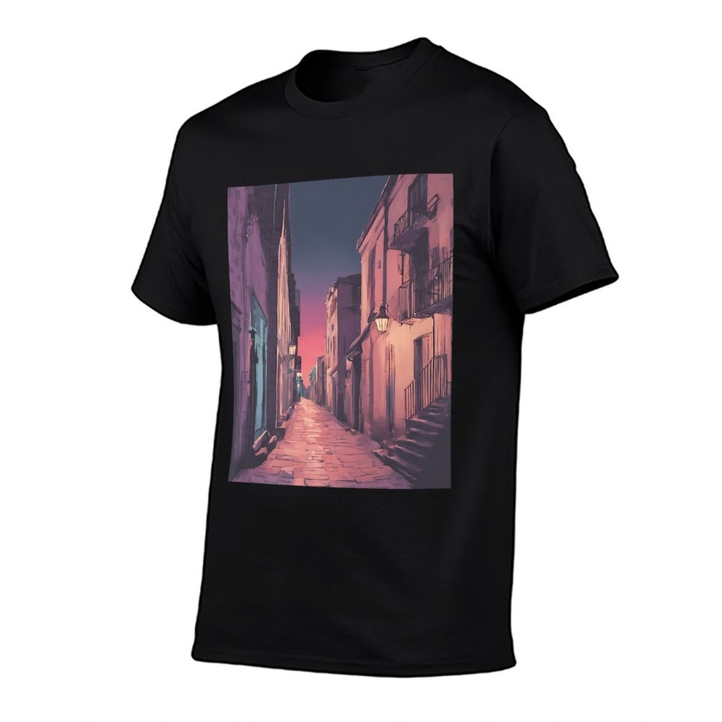 City Alley Twilight Pastel Mystery Premium  Slim-fit Cut T-Shirt