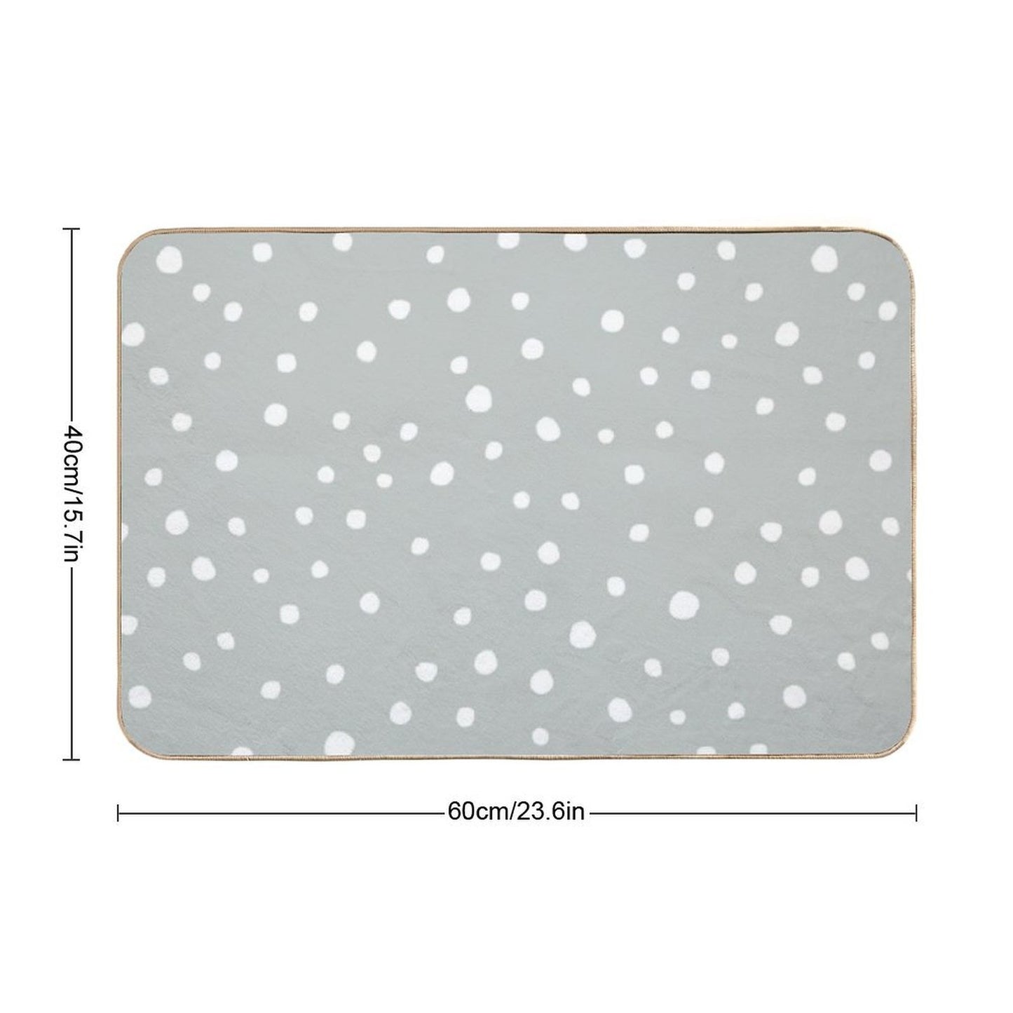 Doodle Dots - Gray  Versatile Bath Mat