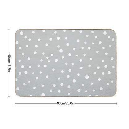 Doodle Dots - Gray  Versatile Bath Mat
