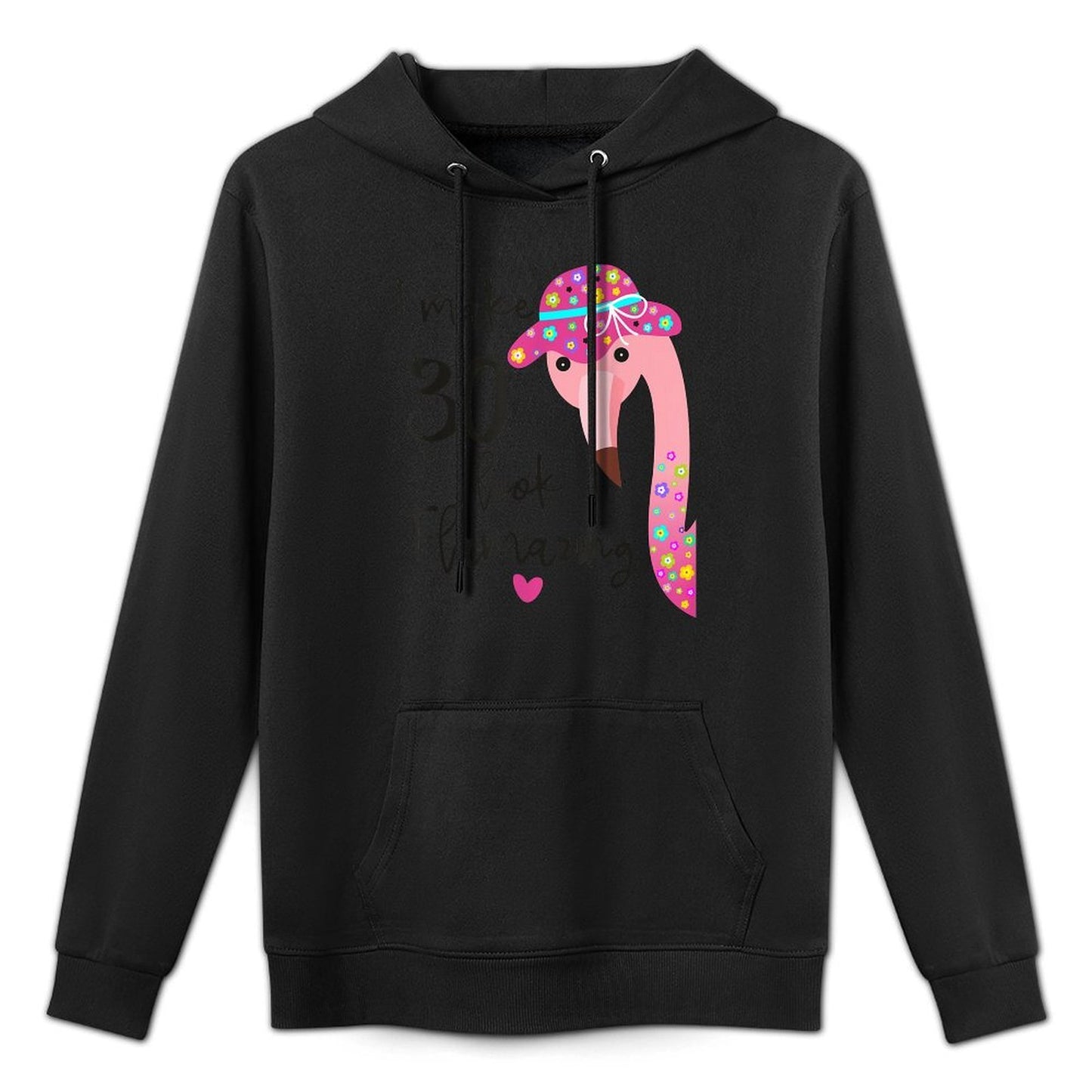 Funny Flamingo 30th Birthday for 30 Years Old Thirty Relaxed Fit Hoodie