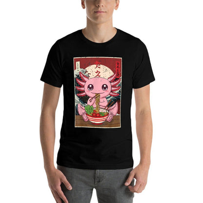 Axolotl Ramen Japanese Funny Graphics Kawaii Anime Gifts  Vintage-inspired T-Shirt