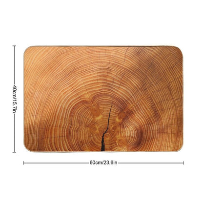WOOD CUT  Stain-Proof Bath Mat