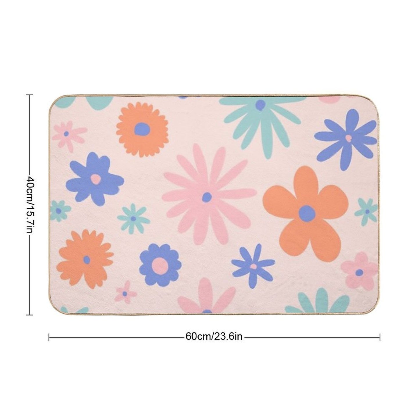 Daisies  Repositionable Bath Mat