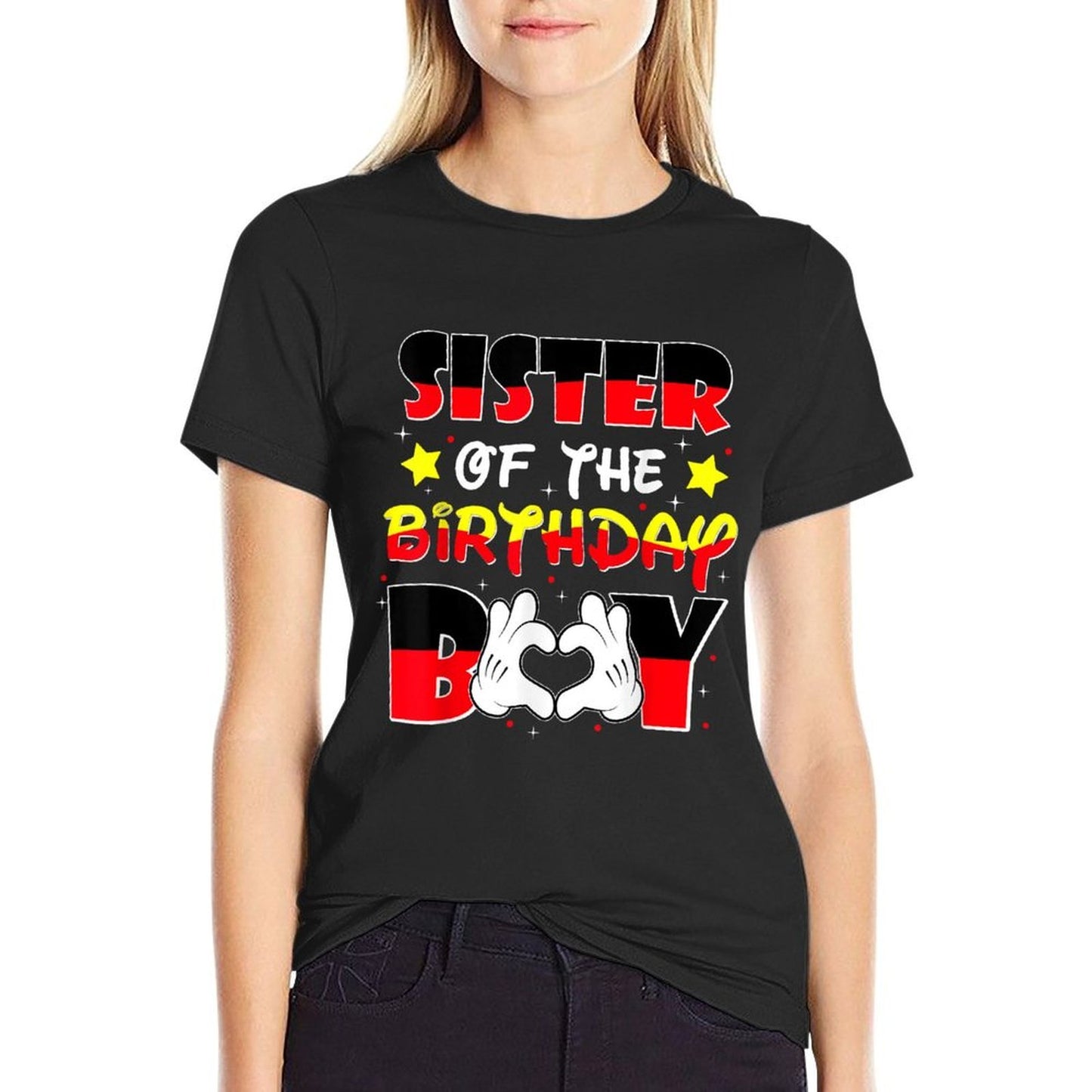 Sister Of The Birthday Boy Match Family Birthday Boy  Eco-friendly Material T-Shirt