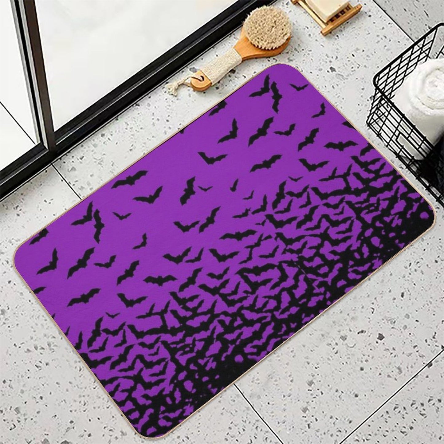 Purple Bats  Pet-Safe Bath Mat