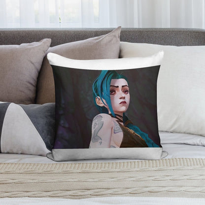 Jinx - Arcane Soft Hidden Zipper Throw Pillow