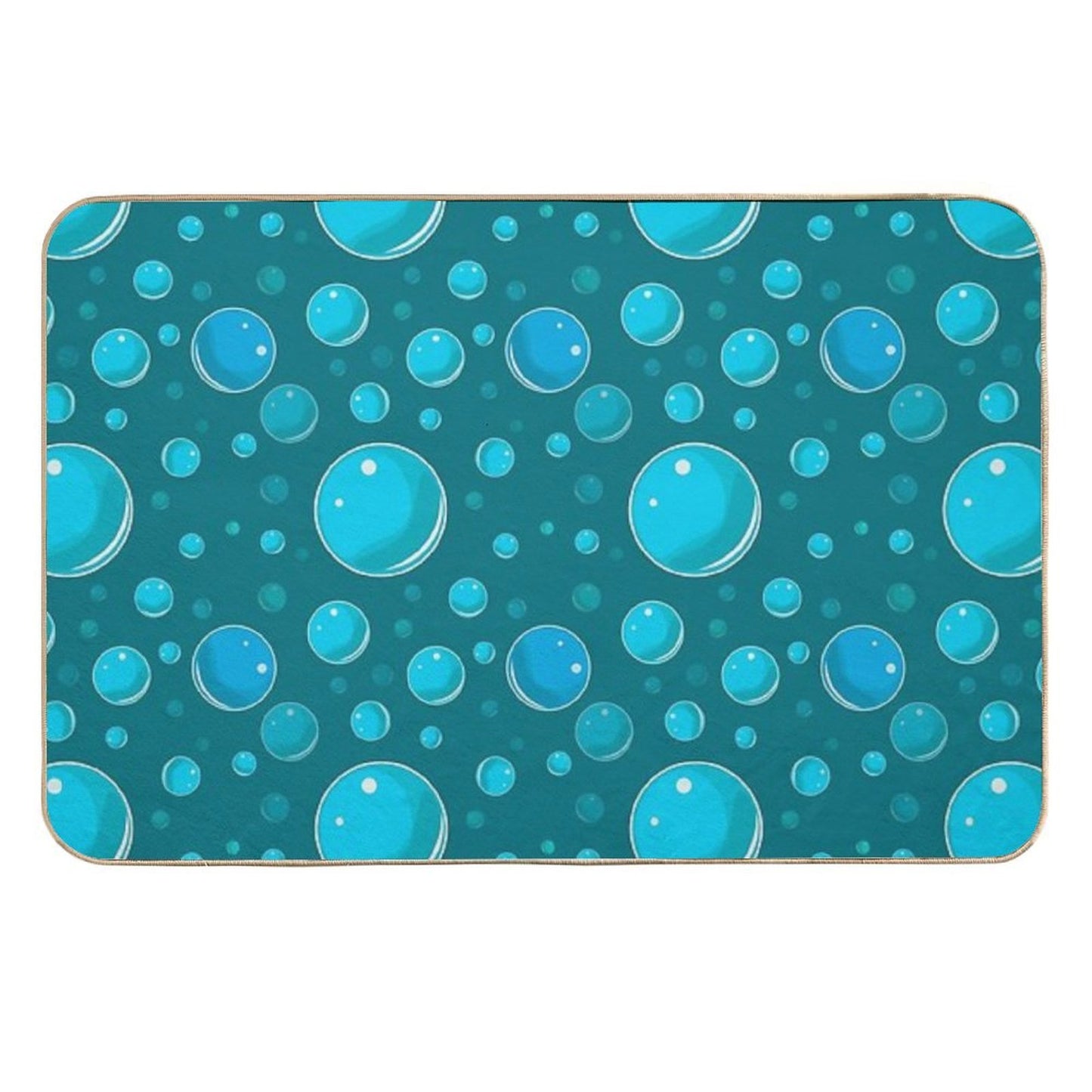 Water Droplets  Repositionable Bath Mat