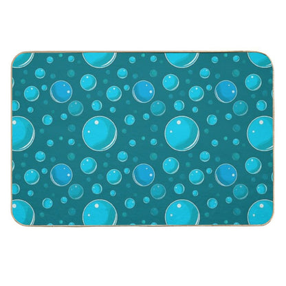 Water Droplets  Repositionable Bath Mat