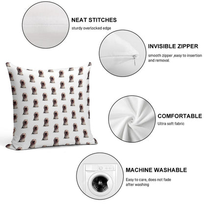 @PupperNelson Photo Meme Face Soft Skin-Friendly Throw Pillow