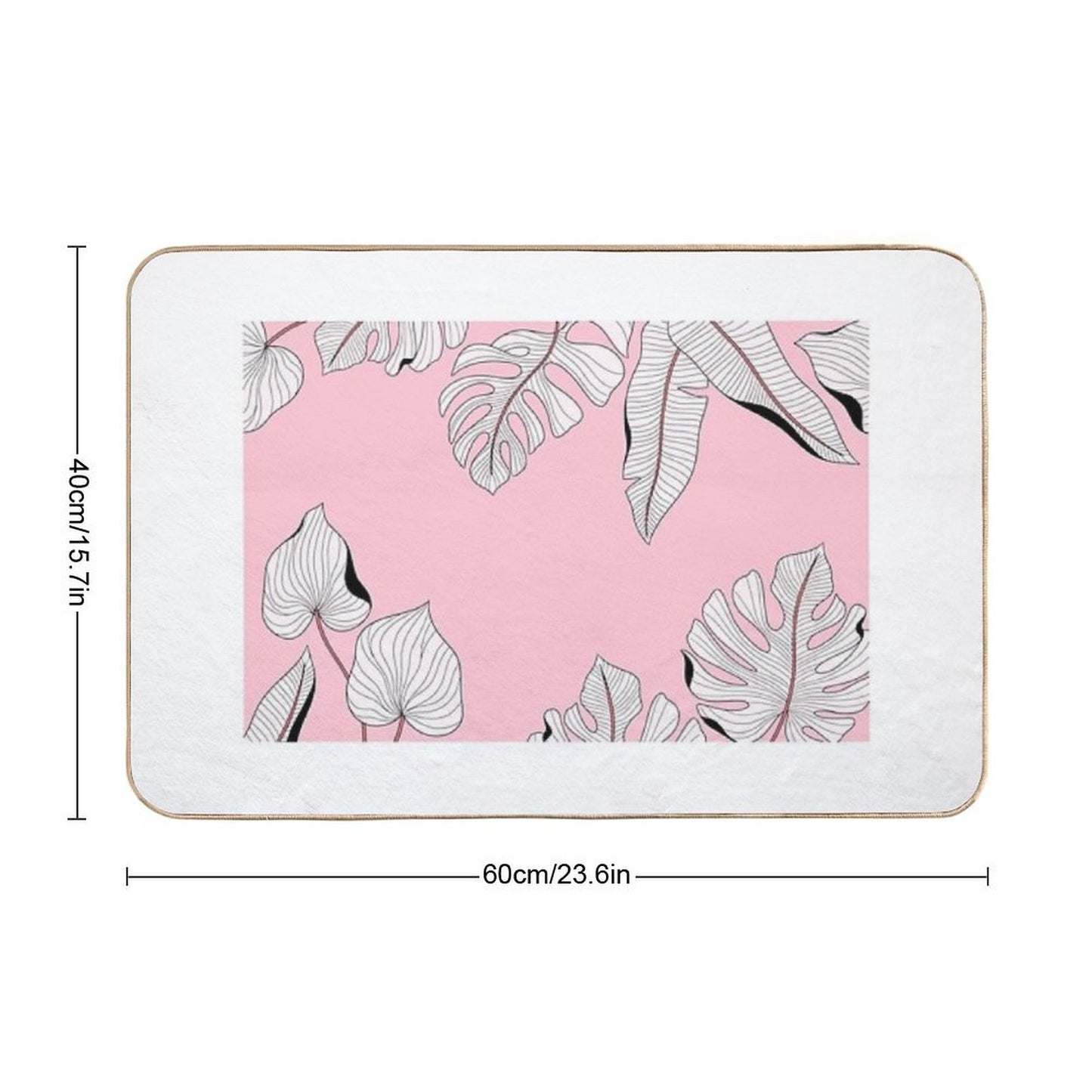 Stylish Floral Tropical Leaves Patterns  Versatile Bath Mat
