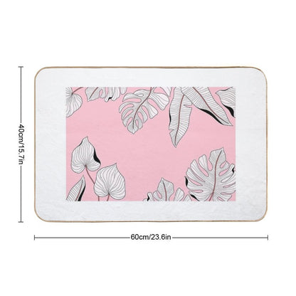 Stylish Floral Tropical Leaves Patterns  Versatile Bath Mat
