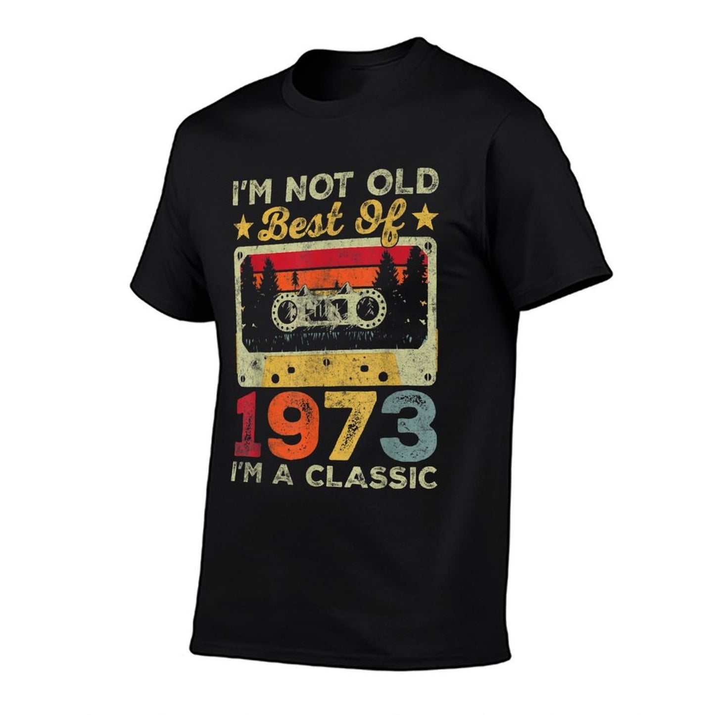 Retro Vintage Best Of 1973 Cassette 50 Years Old Birthday  Wrinkle-resistant T-Shirt